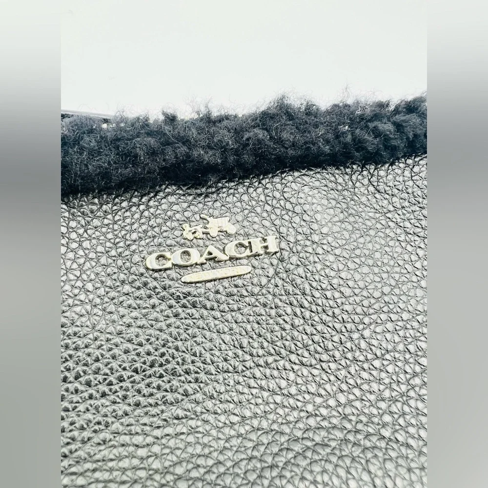 Coach Black Shearling Crossbody Bag
